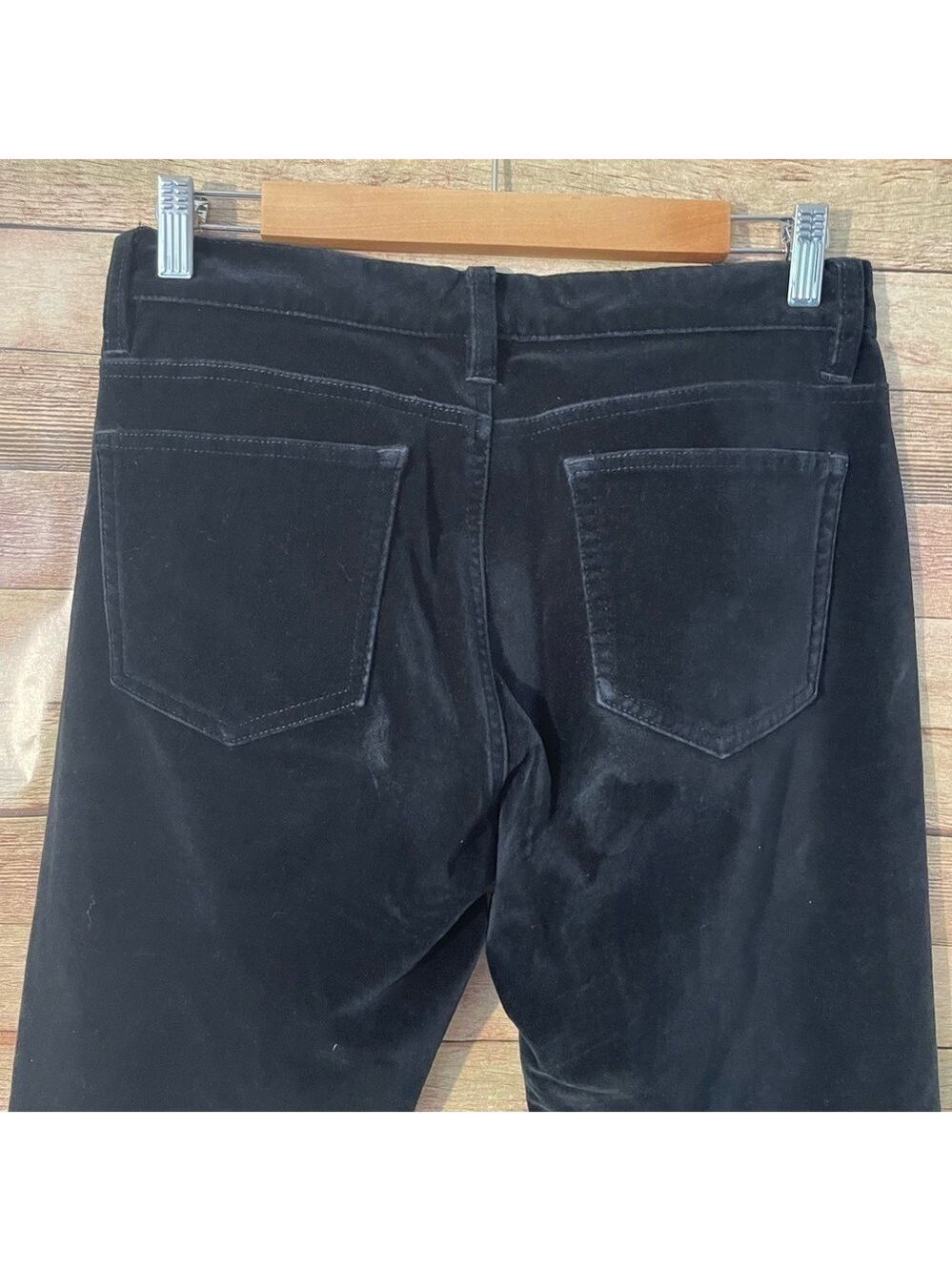 Gap Stretch Women's Flare High Rise Black Velvet Pants Casual Size: 6 - Picture 4 of 7